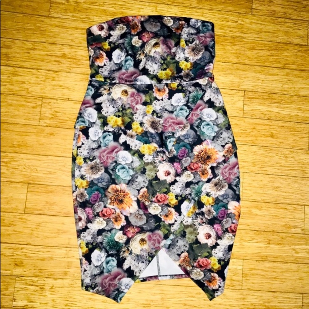 ASOS Strapless floral dress